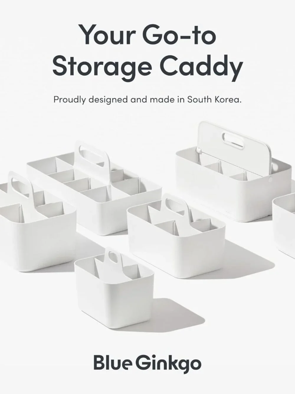 Small Stackable Organizer Caddy – Korean-Made Portable Tote for Bathroom, Office - Picture 6 of 7